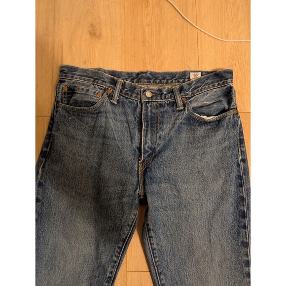 Levi's 511 Slim 36x32 (34x32) Made In USA Faded Distressed White Oak Cone Denim - Picture 3 of 12